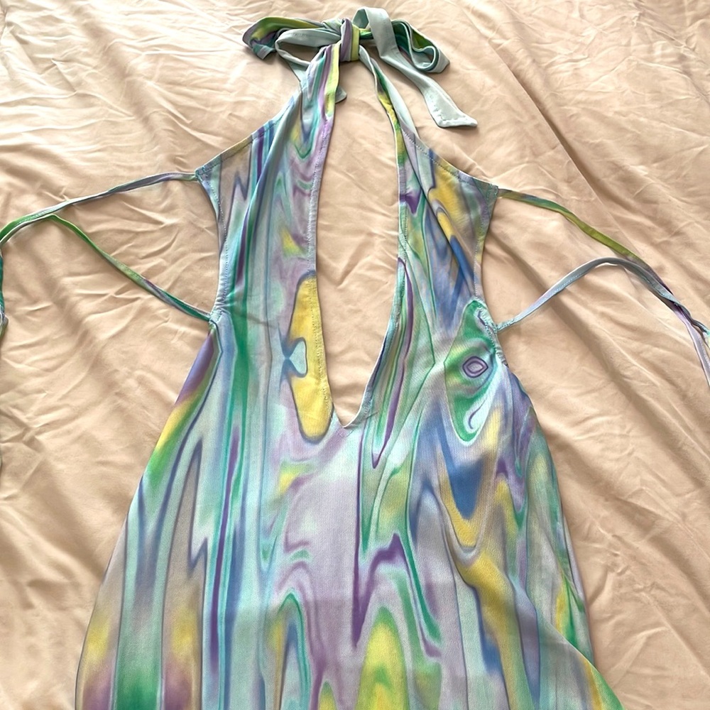 Unique Tye Dye Halter Dress
